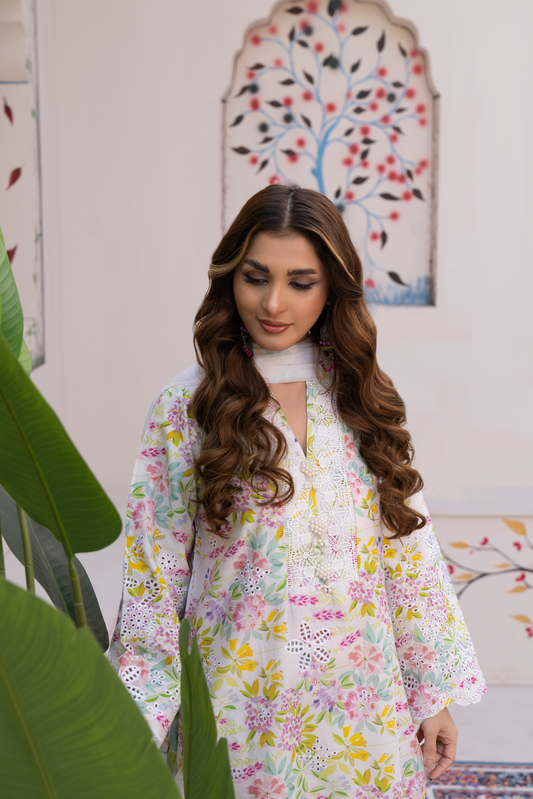 Blooming Pastel Garden 3-Piece Lawn Suit